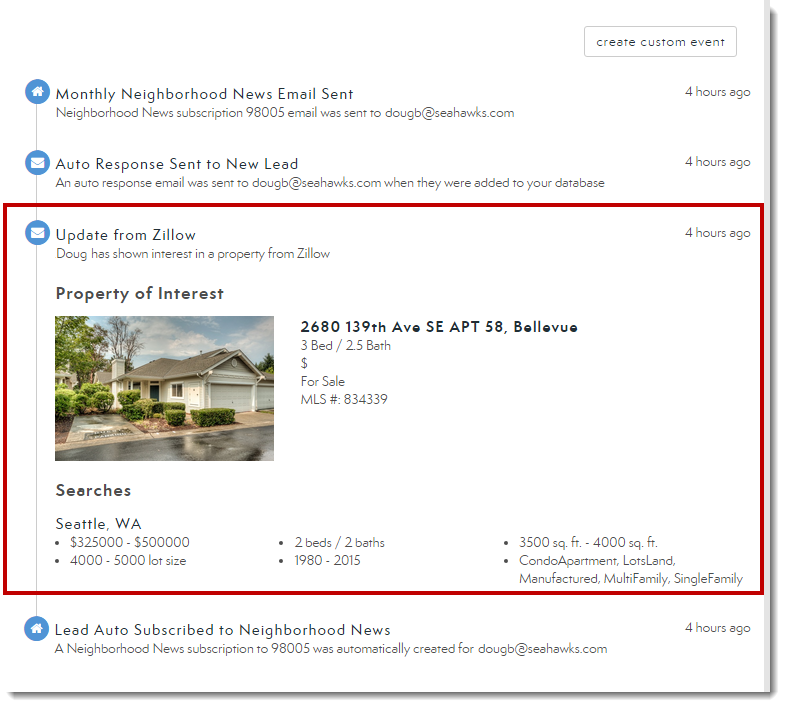 Adding & automating followup for Zillow and other leads MoxiWorks