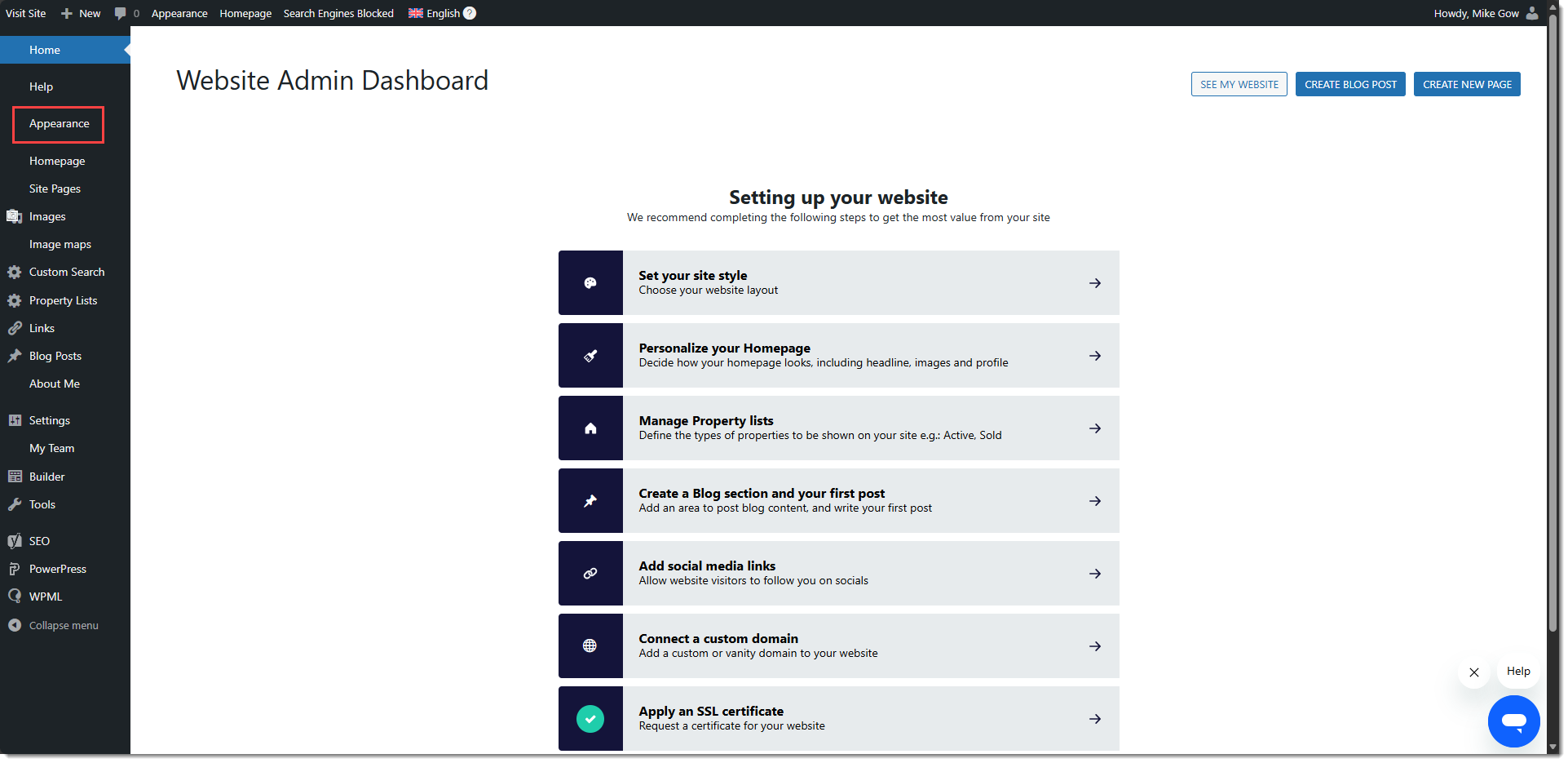Appearance New Admin Homepage.png