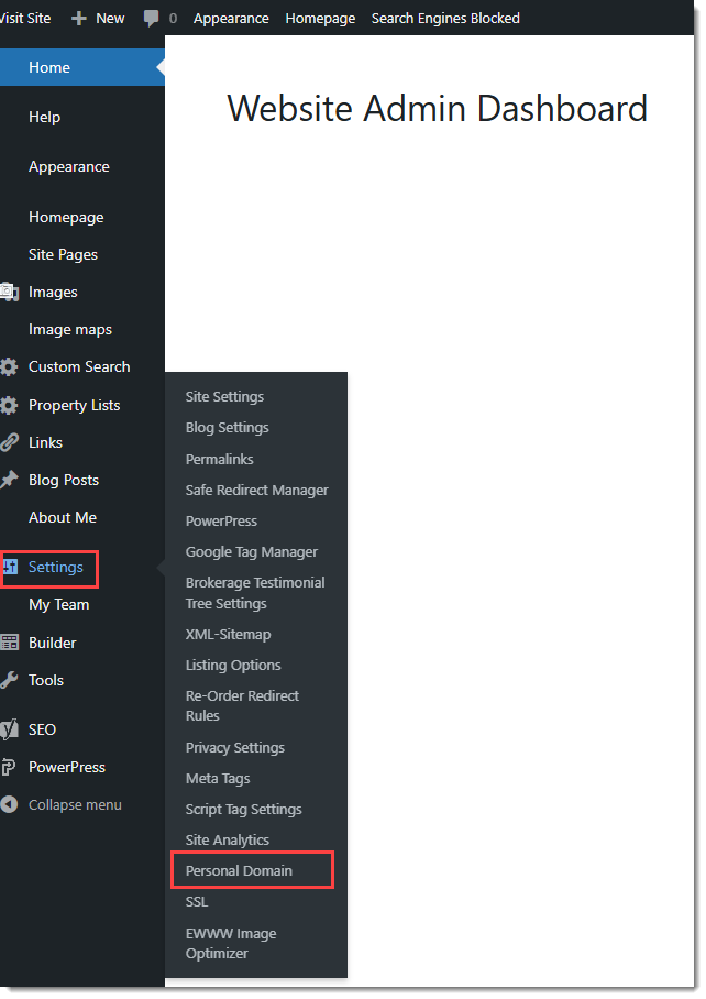 Settings Personal Domain New Dashboard.png